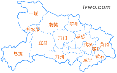 湖北省行政区划地图