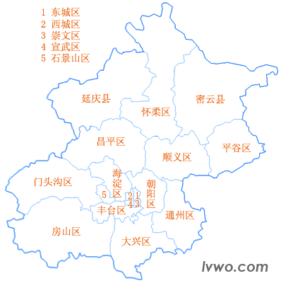 北京市行政区划地图
