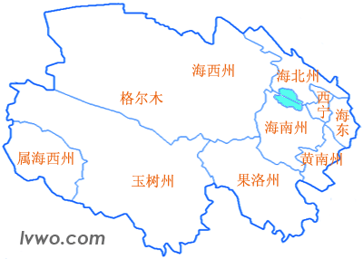 青海省行政区划地图