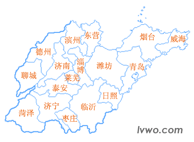 山东省行政区划地图