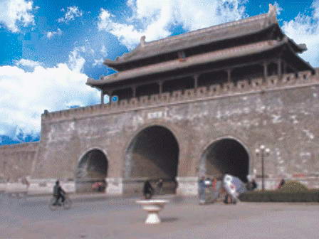 寿县古城墙风景图