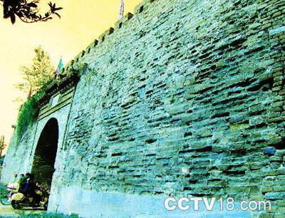 寿县古城墙风景图