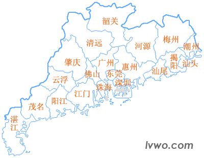 广东省行政区划地图