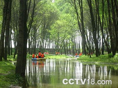 伊河漂流风景图