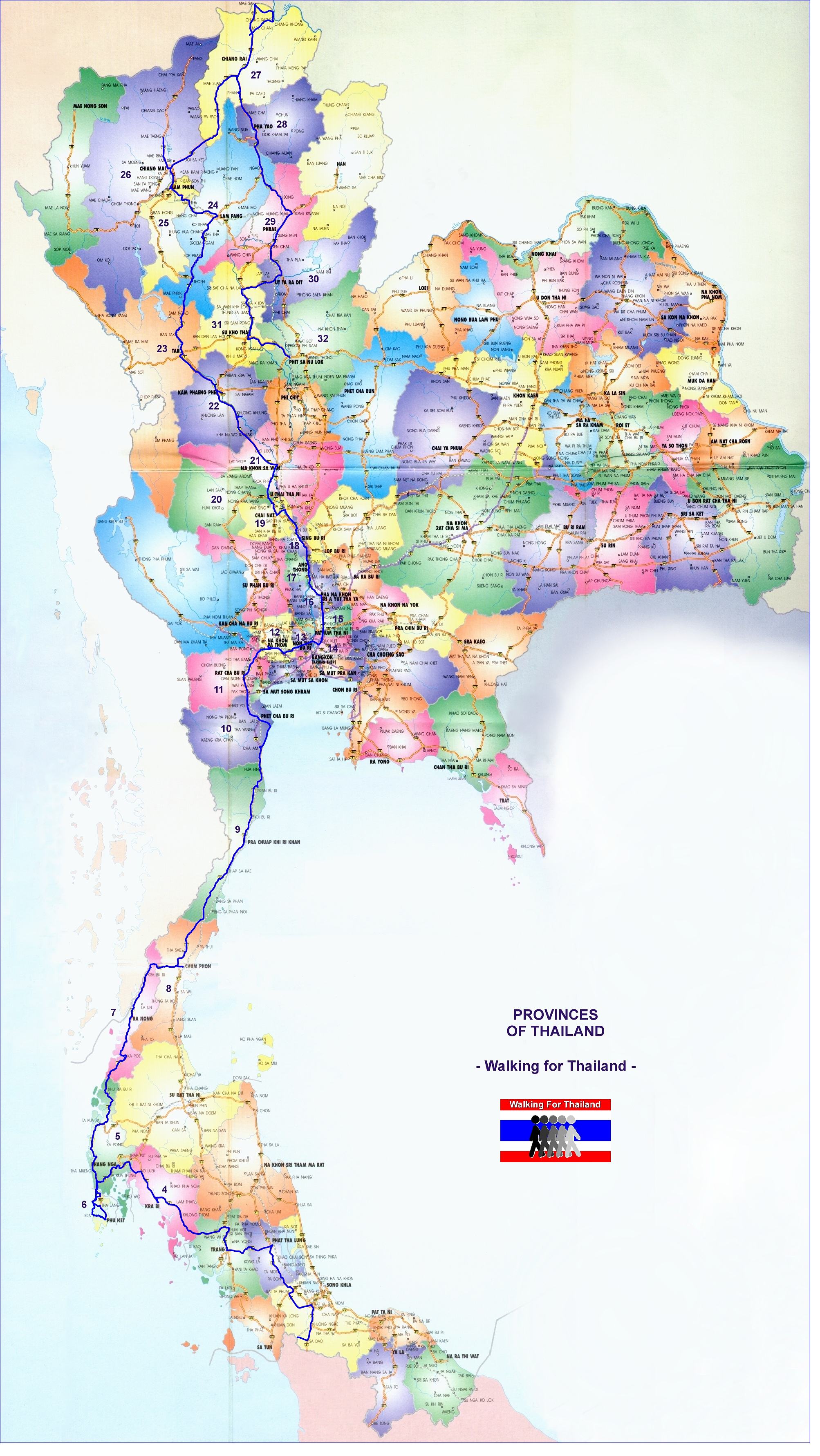 泰国地图地形版_泰国地图查询
