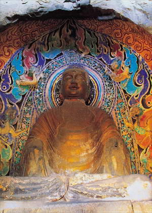 响堂山石窟风景图