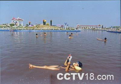 中国死海运城盐湖风景图
